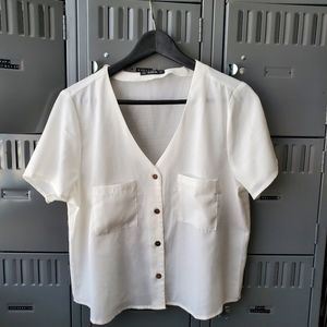 Shein sheer white top